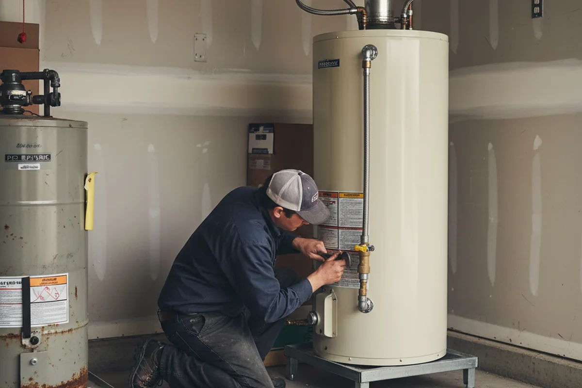 Water heater and shutoff valve replacement in Shady Side